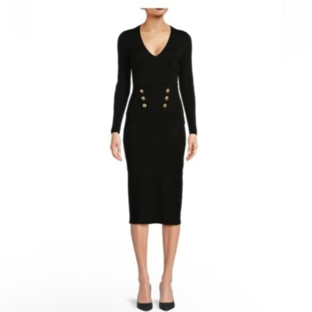 DEREK LAM
Guinevere V Neck Sheath Midi Dress
